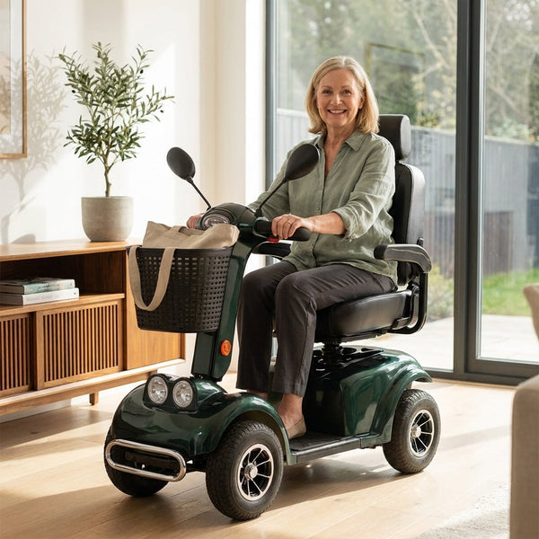 Mobility Scooter Built for All-Terrain Independence, Plush Captain Seat, Dual Mirrors, Smart Control Panel